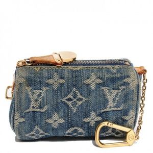 LOUIS VUITTON Denim Pochette Speedy PM Key Holder